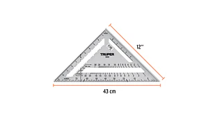 ESCUADRA DE ALUMINIO TRUPER PARA MURO DE YESO 12