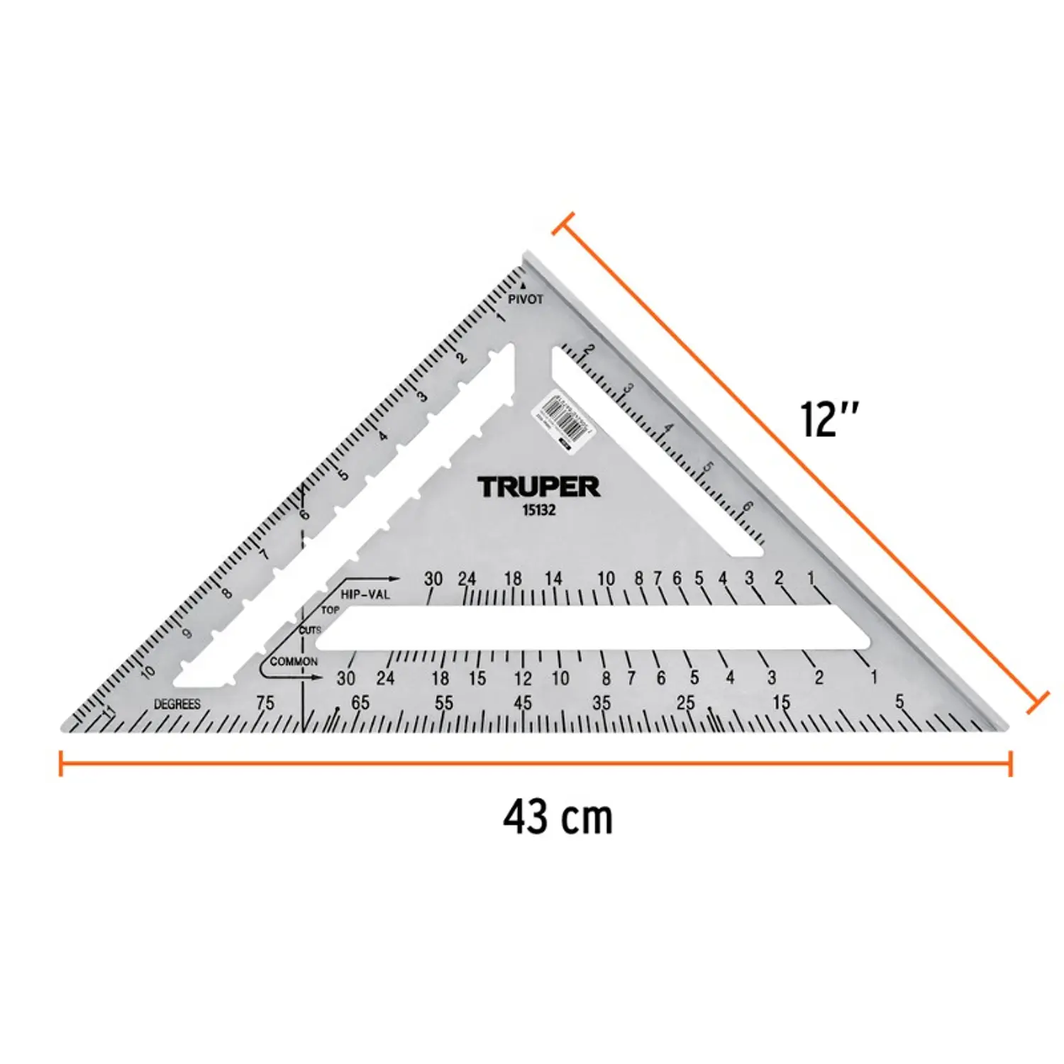 ESCUADRA DE ALUMINIO TRUPER PARA MURO DE YESO 12