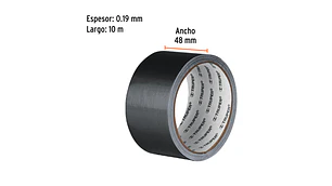 CINTA P/DUCTOS TRUPER NEGRA ADHESIVO TERMOFUSIBLE (PQTE 6 ROLLOS) #CDU-10XN (103061)