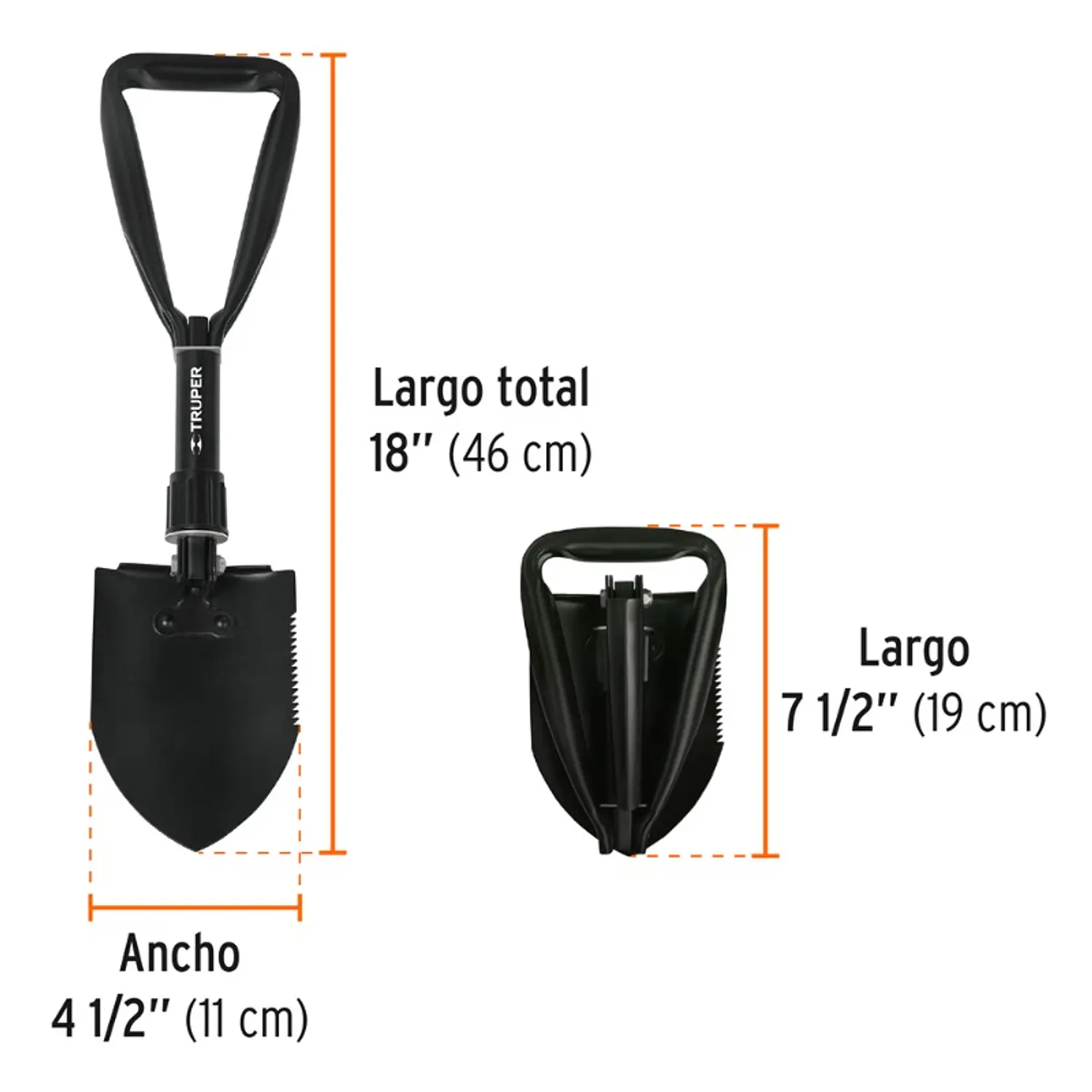 PALA PLEGABLE TRUPER MULTIFUNCIONAL LARGO 18