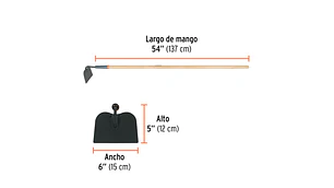 AZADON TRUPER JARDINERO CLASIC C/MANGO MADERA 54