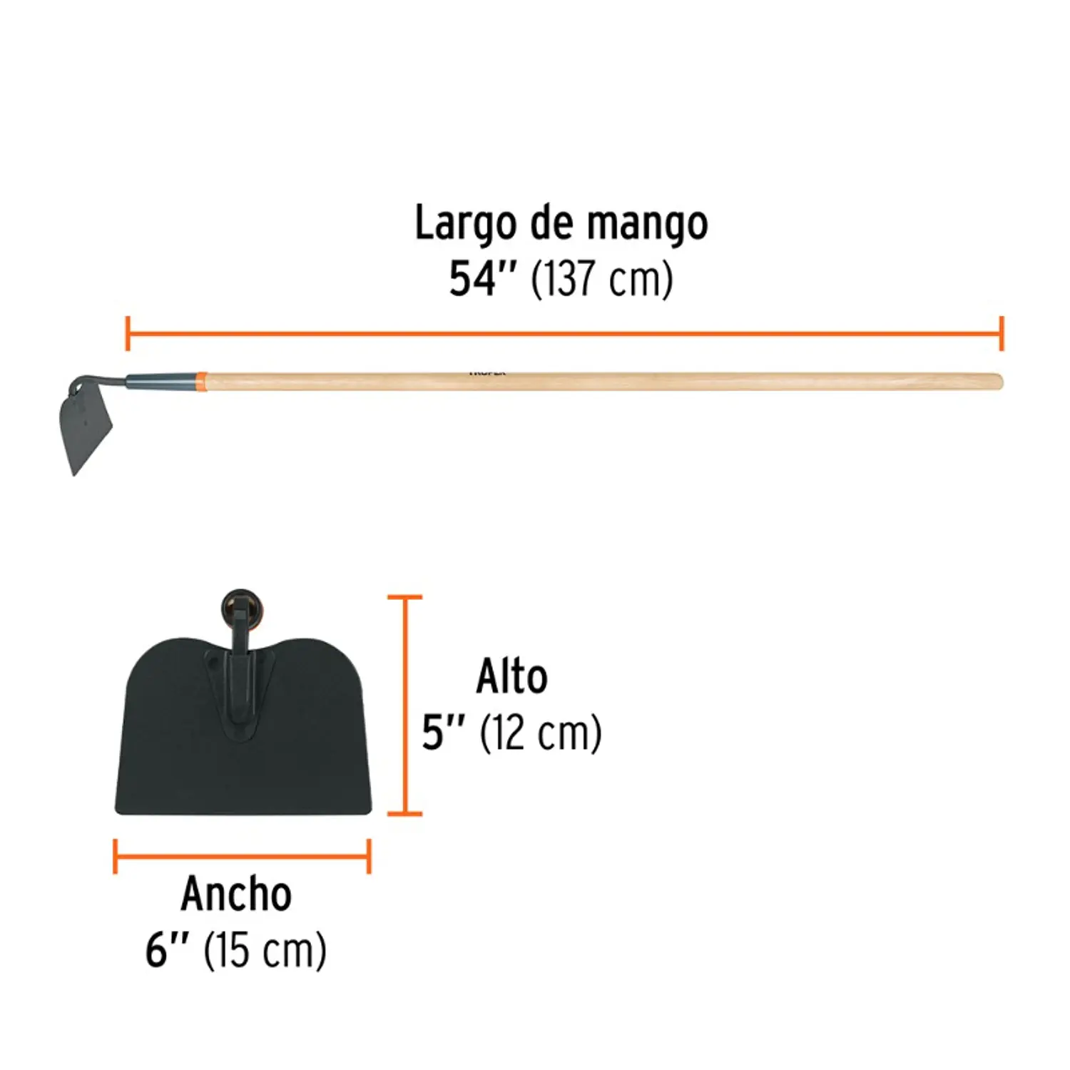 AZADON TRUPER JARDINERO CLASIC C/MANGO MADERA 54