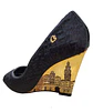 golden wedge high heels  - thumbnail 2