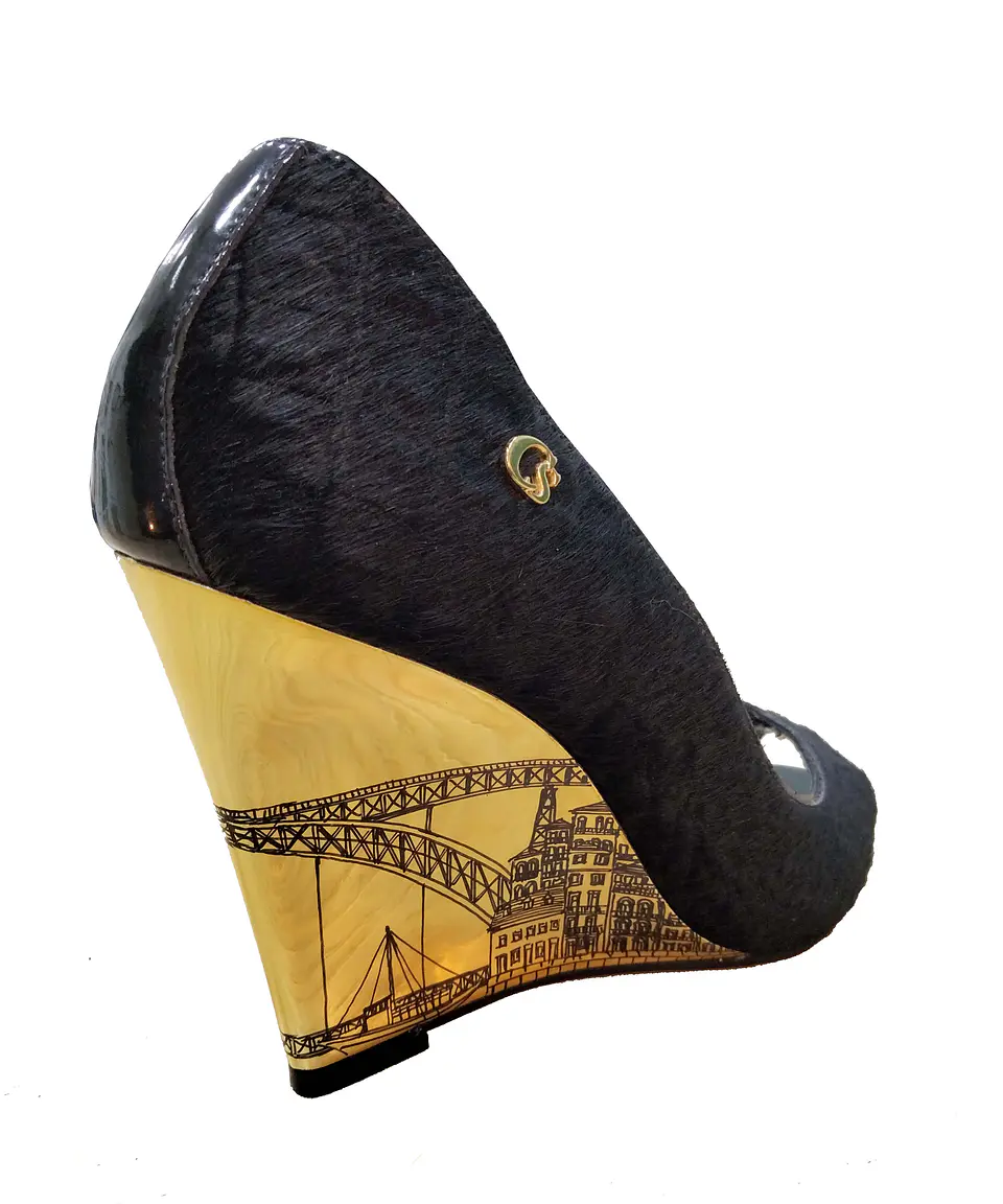 golden wedge high heels  4