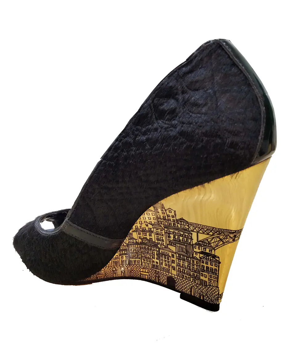 golden wedge high heels  5