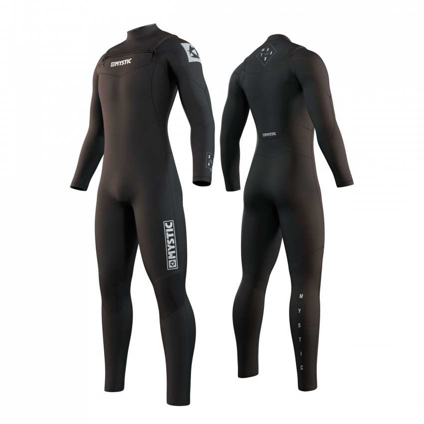 Traje Star Fullsuit 4/3mm Double Fzip Black - MYSTIC 1