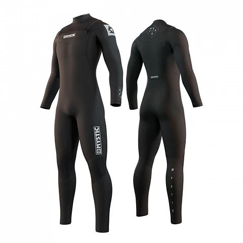 Traje Star Fullsuit 4/3mm Double Fzip Black - MYSTIC