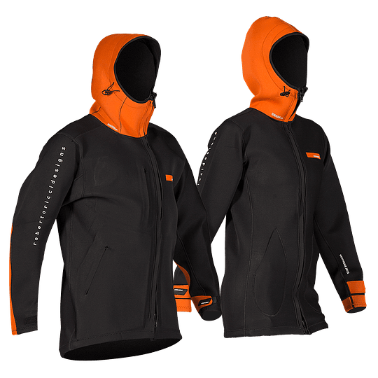 RRD Neoprene Long Jacket  2/2 Orange Black - Image 1