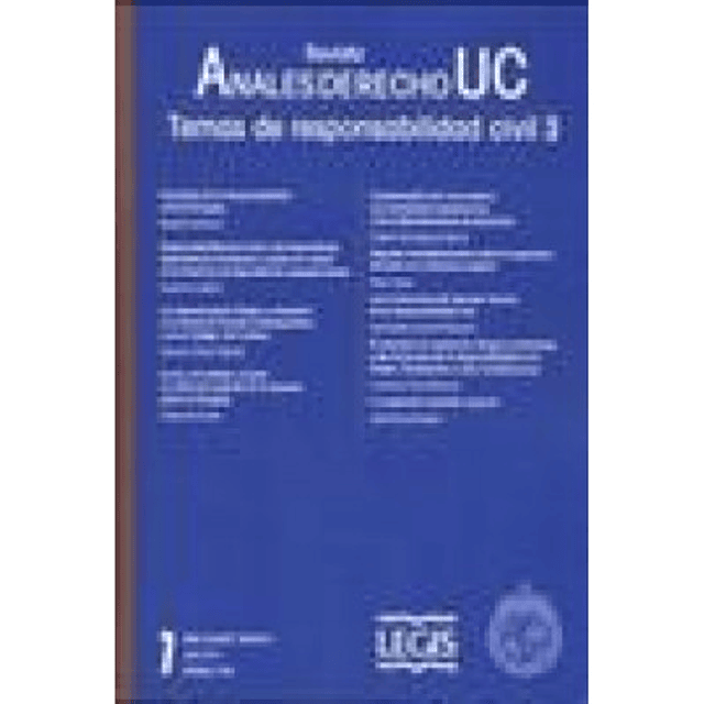 Revista Anales Uc Nº 7 Temas De Responsabilidad Civil
