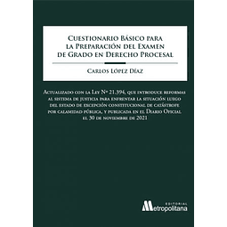 Cuestionario Básico para la Preparación del Examen de Grado en Derecho Procesal