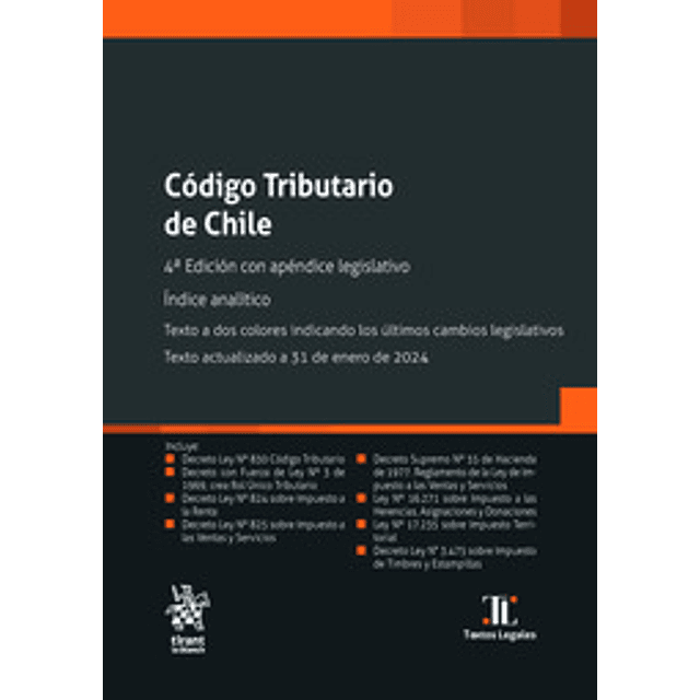 Codigo Tributario de Chile. Anillado 2024