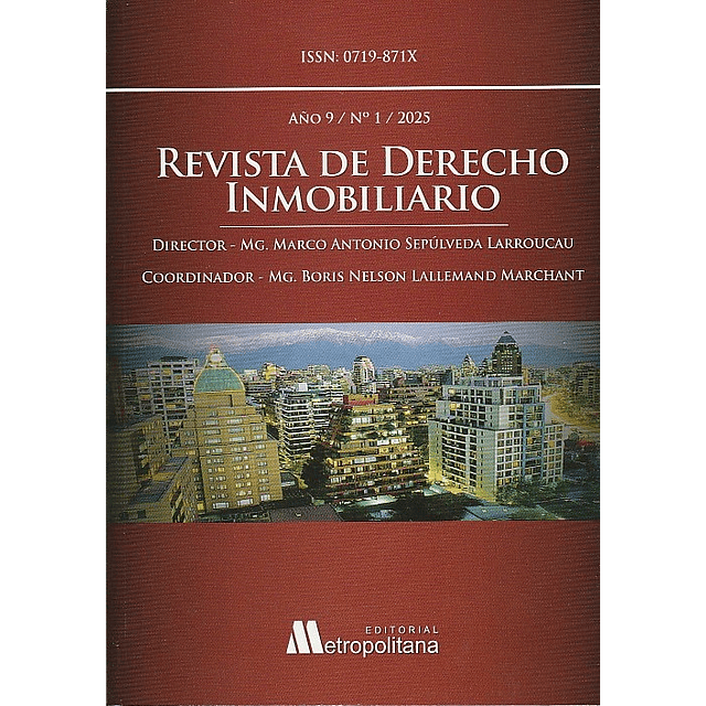 Revista de derecho inmobiliario año 9, N°1, 2025