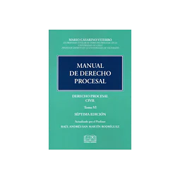 Manual de derecho procesal. Derecho procesal civil Tomo VI