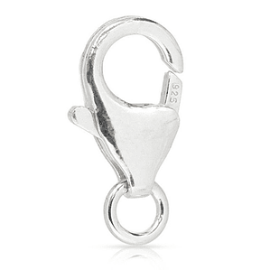 MOSQUETON DE PLATA N° 3 TIPO PERA AG 925 12 MM.