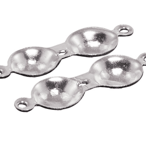 TAPANUDO DE PLATA OSTRA CON CONTRAARGOLLA AG-980 (5 PARES)