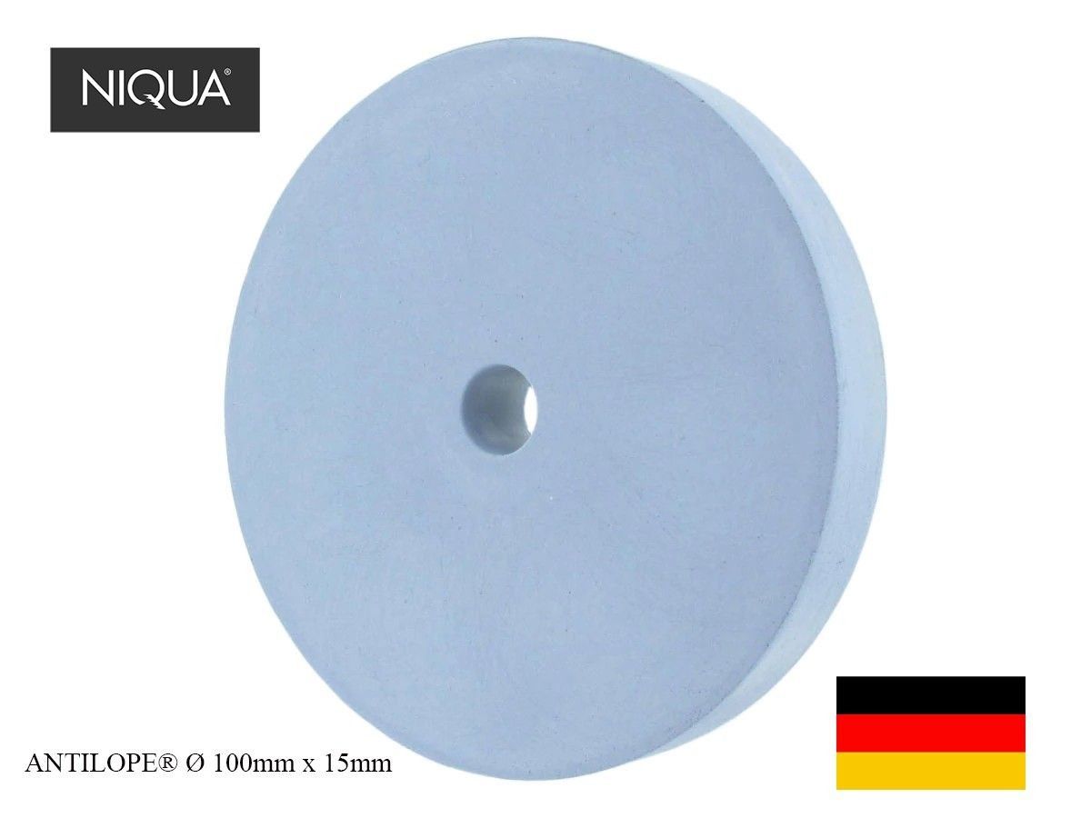 RUEDA SILICONA CELESTE PULIDO FINO 100 X 15MM ANTILOPE