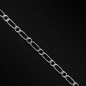 CADENA DE PLATA 1X1 0.50 (FIGARO) X METRO AG 925