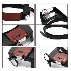 LENTE TIPO OPTIVISOR CON 3 AUMENTOS Y 2 LUCES LED