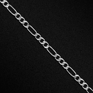 CADENA DE PLATA FIGARO 3X1 050  X METRO Ag 925