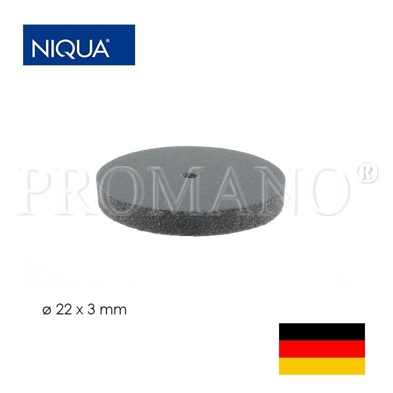 DISCO SILICONA NEGRO CORTE RECTO PULIDO MEDIO S/EJE 22 X 3 MM