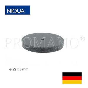 DISCO SILICONA NEGRO CORTE RECTO PULIDO MEDIO S/EJE 22 X 3 MM