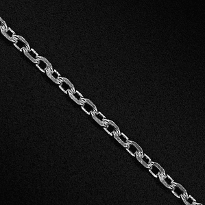 CADENA DE PLATA LIMADA (PRISMA) 0.60 X METRO AG 92