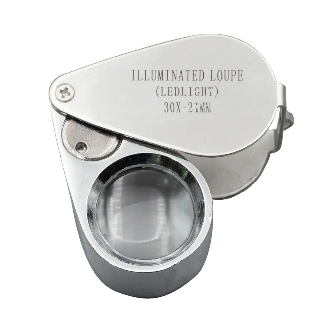 LUPA JOYERO 30X CROMADO CON LED 2