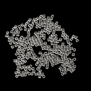 MOSTACILLAS CUADRADAS MINI 1.5X1.5 MM. AG 950 PQTE. 10 GRS.