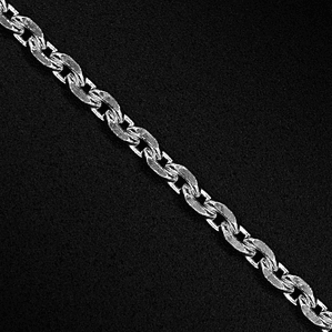 CADENA DE PLATA LIMADA (PRISMA) 0.80 X METRO AG 925