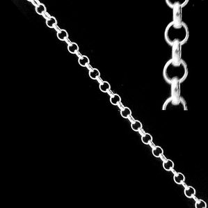 CADENA DE PLATA ROLO-50 X METRO AG 925