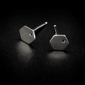 BASE DE ARO (PIEZA CORTADA) CON PIN EL PAR AG 950 (PC-PIN107b)