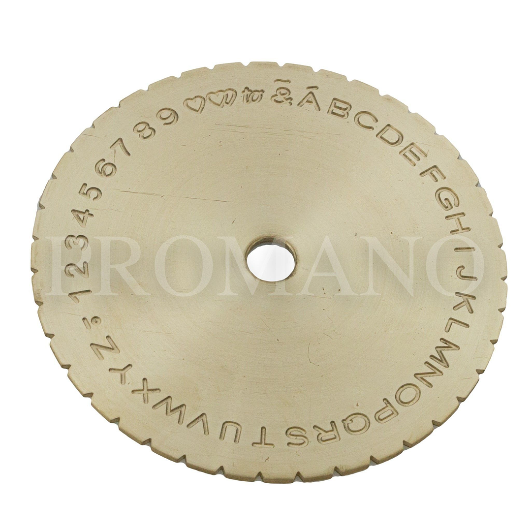 DISCO DE LETRAS PARA PANTOGRAFO DE ARGOLLAS 1