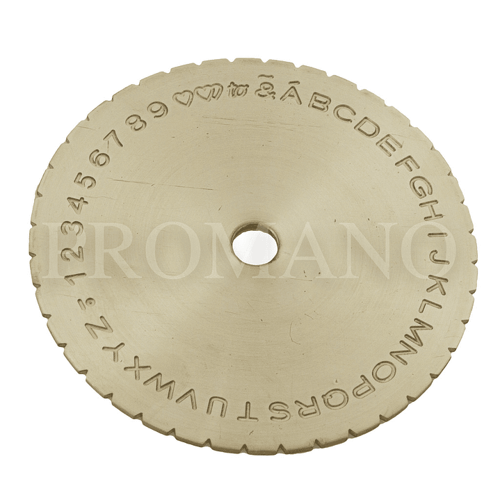 DISCO DE LETRAS PARA PANTOGRAFO DE ARGOLLAS 1