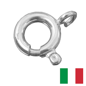 ARGOLLA DE RESORTE DIAMETRO 8.0 MM. AG 925 ITALIANO