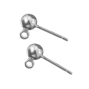 BOLPIN CON ARGOLLITA 4 MM. X PAR AG 925