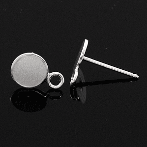 BASE DE ARO (PIEZA CORTADA) CON PIN Y ARGOLLA X PAR AG 950 (PC-PIN15AR)