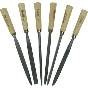 LIMAS MATRICERAS MANGO MADERA SET 6 UNIDADES 5 X 180 MM