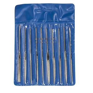 SET DE 10 LIMAS DIAMANTADAS 100X3X2 MM