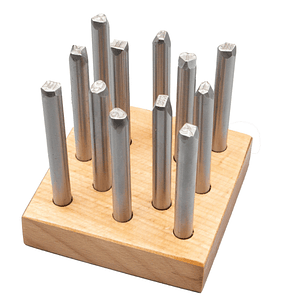 SET DE 12 CUÑOS DEL ZODIACO CON BASE