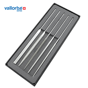 LIMAS PULIDORAS DIAMANTADAS PREMIUM. SET 5 PIEZAS DE 140MM.VALLORBE