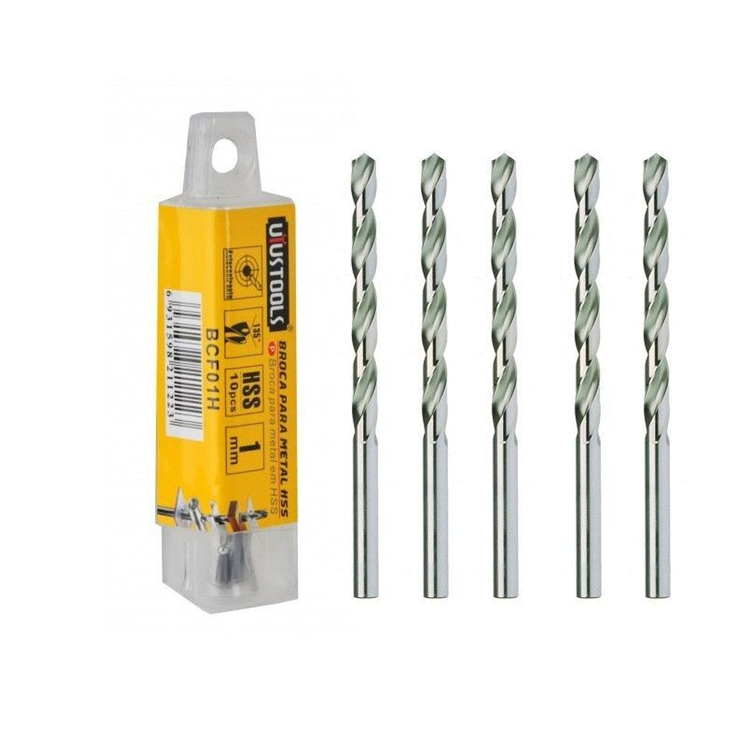 BROCAS DE ACERO 1.0 MM PACK 10 UNIDADES UYUSTOOLS 1