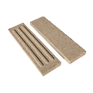 LADRILLO REFRACTARIO ESTRIADO 23 X 7 X 2.5 CM.