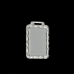 MEDALLA RECTANGULAR CON ADORNO 5 UNIDADES (PRODUCTO A PEDIDO)