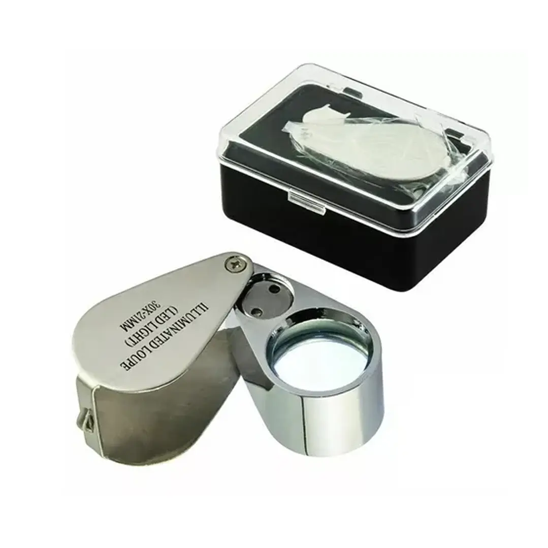 LUPA JOYERO 30X CROMADO CON LED 1