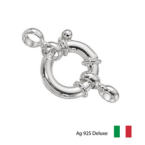 BROCHE TIMÓN DELUXE  Ø 12 MM Ag 925 ITALIA