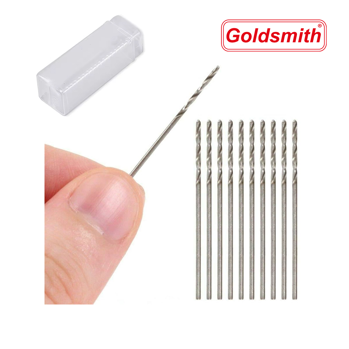 SET DE 10 BROCAS DE ACERO HSS DIAMETROS 0.8 MM