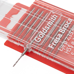 SET 10 FRESAS BROCAS HSS 0.9 MM. (CON EJE 2.35MM.)
