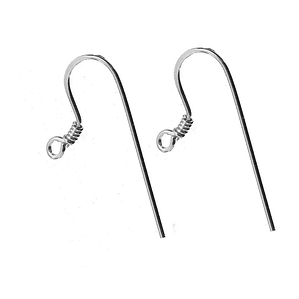 GANCHOS DE PLATA PARA ARO PP-G1 X PAR MN270