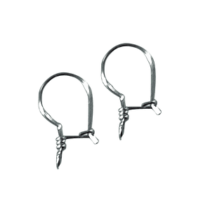 GANCHO DE PLATA PARA AROS CON SEGURO PP-G7 X PAR