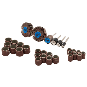 SET DE 30 ACCESORIOS DE LIJAS Y TRASLAPADOS